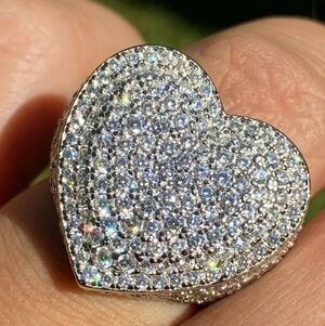 🍬HOLD🍬 Sterling Eternal Love Iced Out Cluster Ring